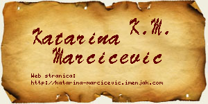 Katarina Marčićević vizit kartica
